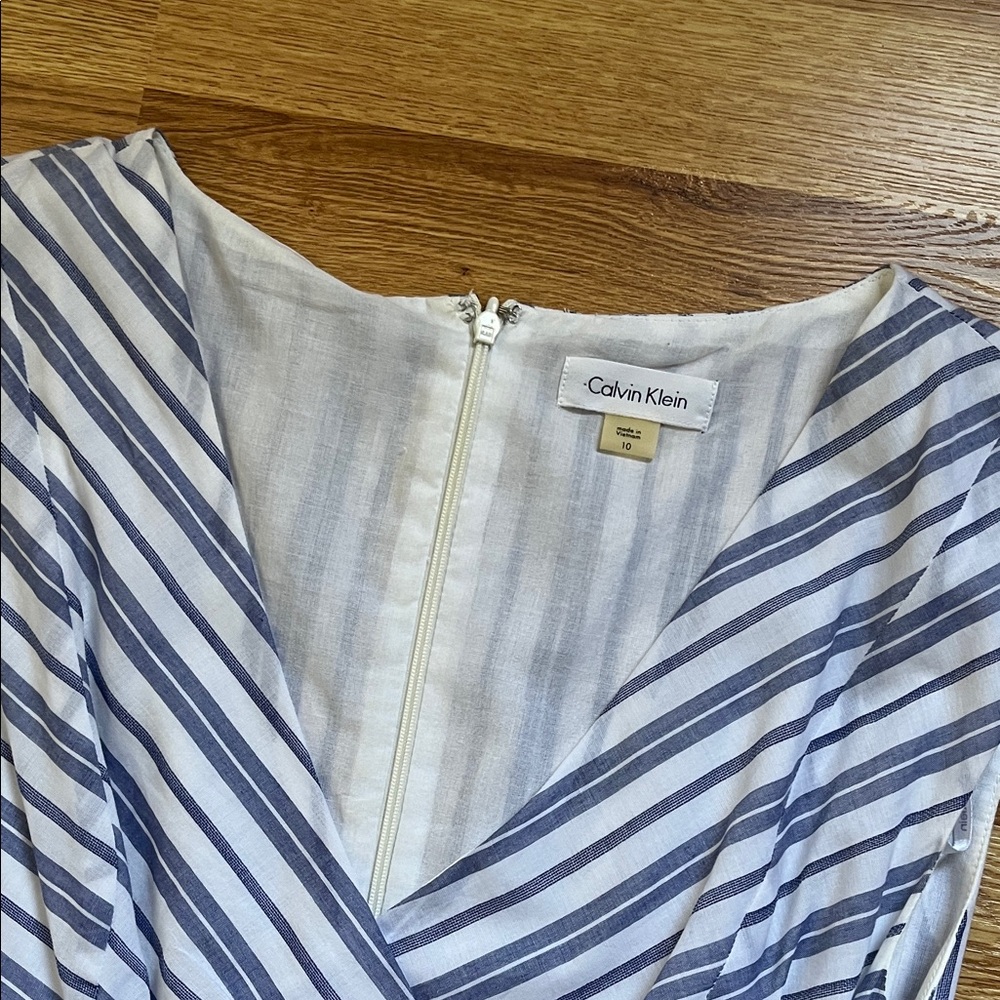 Calvin Klein Blue and White Striped Dress - Picture 2 of 6